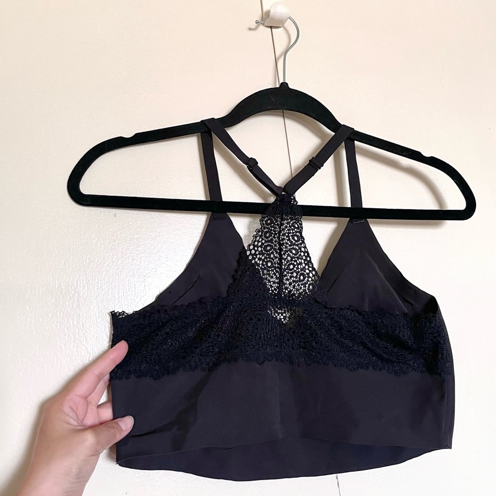 Maidenform Black Pure Comfort Wireless Racerback Lace Bralette - Picture 6 of 9